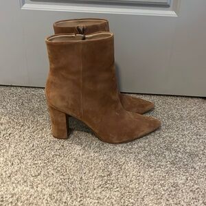 Marc Fisher beige ankle boots